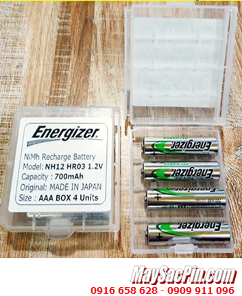 Energizer NH12URP4; Pin sạc AAA 1.2v Energizer NH12URP4 AAA700mAh chính hãng /Loại Hộp 4viên